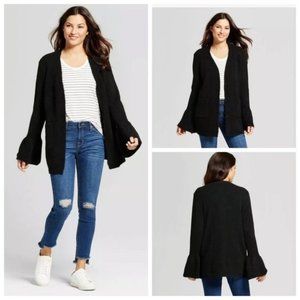 A New Day Black Bell Sleeve Cardigan